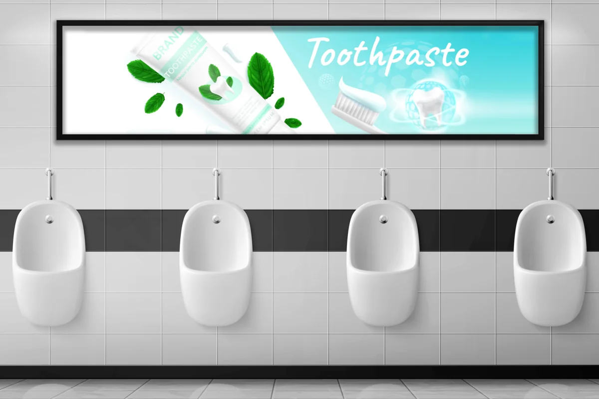 digital signage toilet