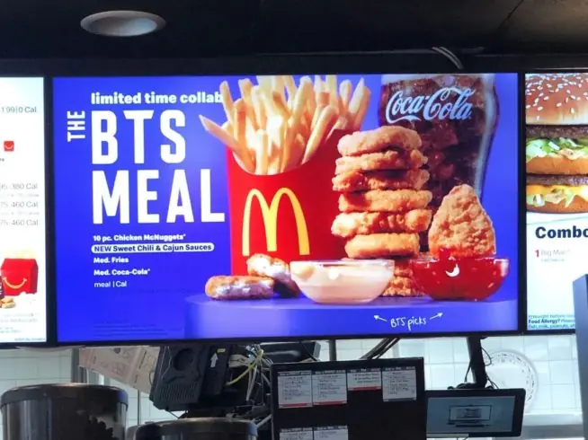 bts meal digital signage