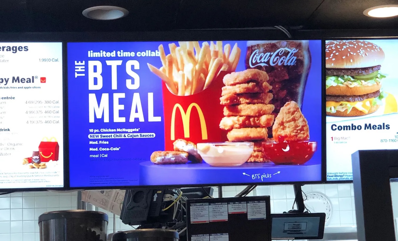 bts meal digital signage