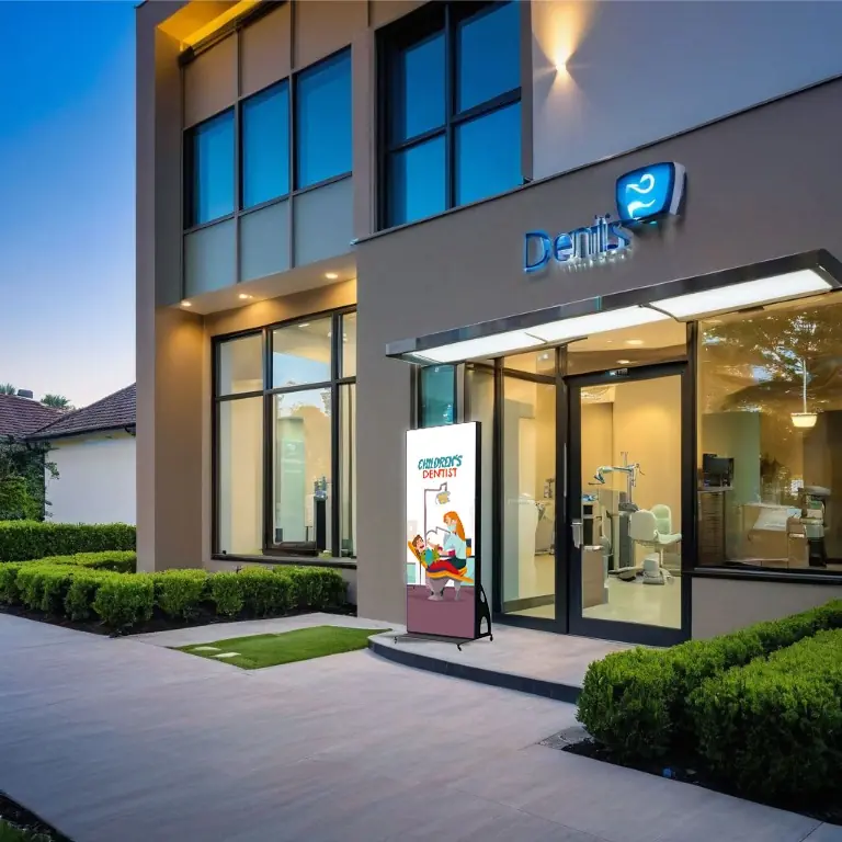 digital signage standing outdoor