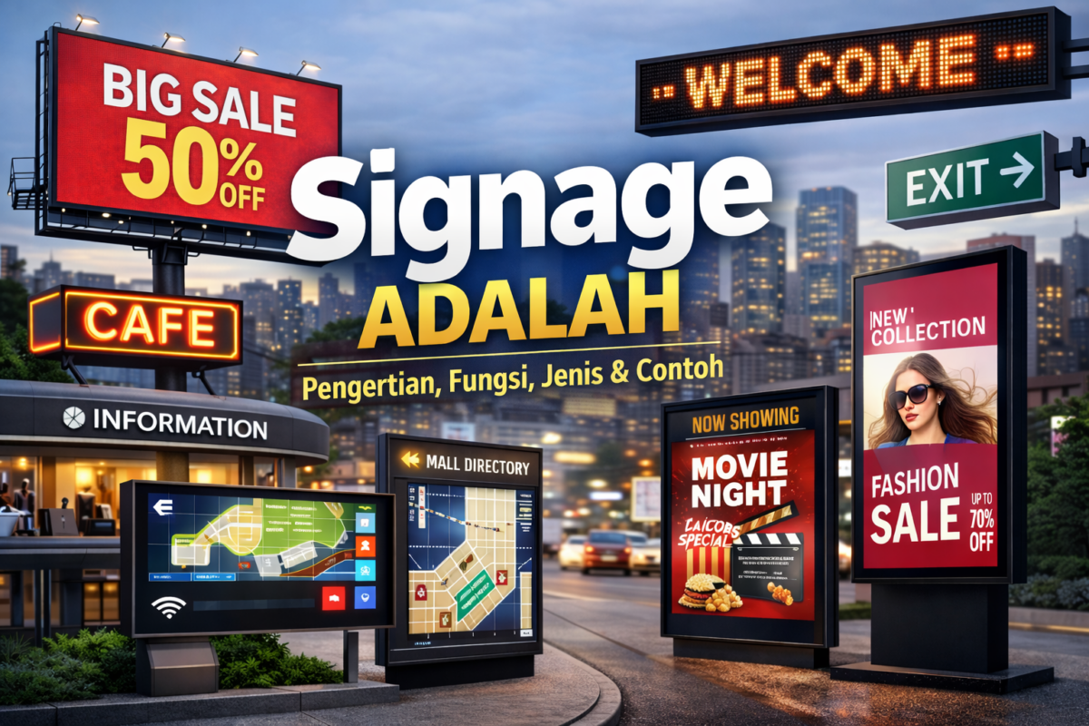 Signage Adalah: Pengertian, Fungsi, Jenis, dan Contohnya dalam Dunia Bisnis