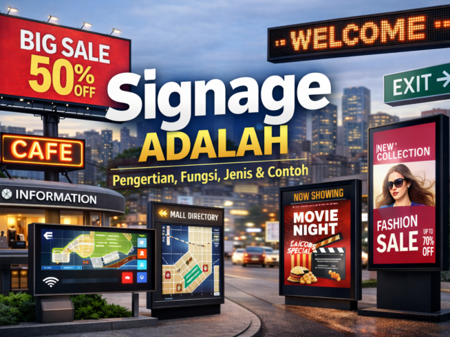 Signage Adalah: Pengertian, Fungsi, Jenis, dan Contohnya dalam Dunia Bisnis